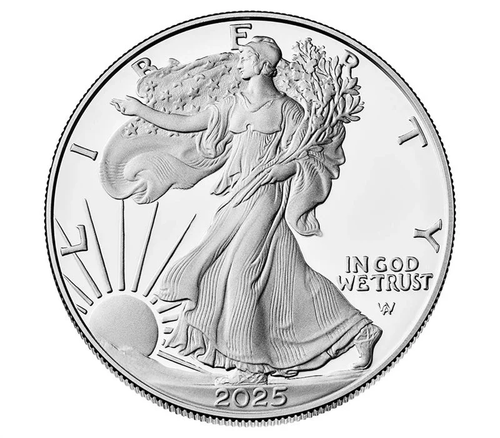 2025 (W) American Silver Eagle 1 oz Silver Coin  (First Day of Issue)